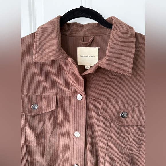 Thread & Supply Chocolate Corduroy Utility Jacket - Picture 2 of 5